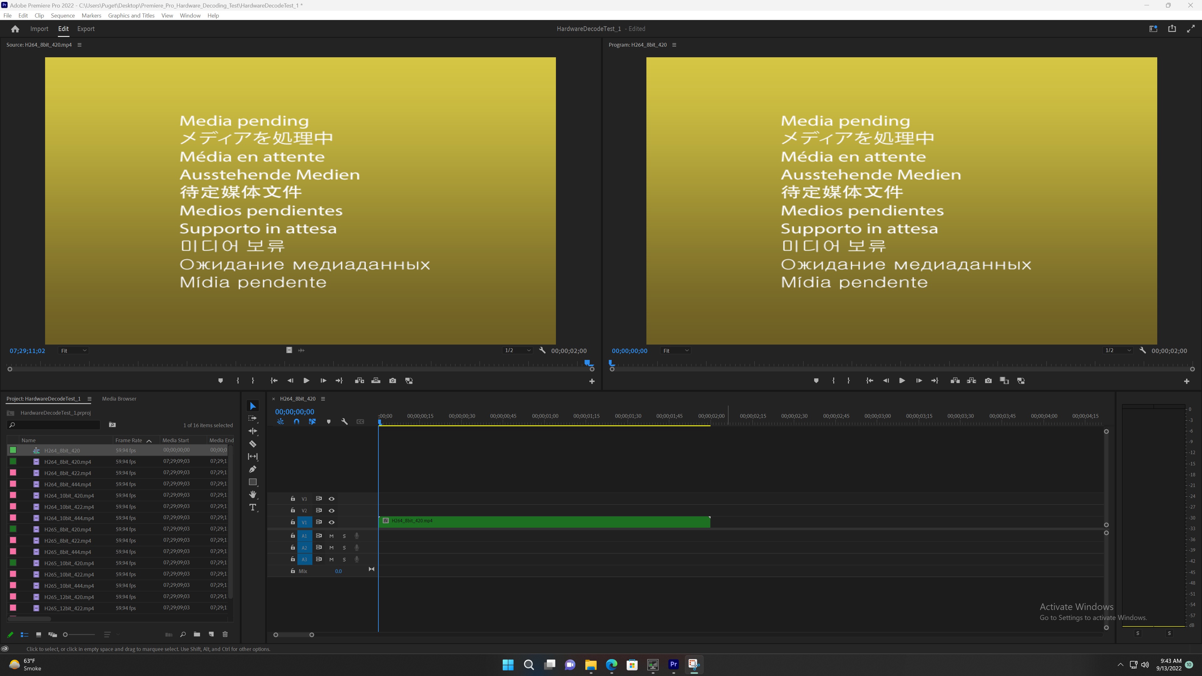 AMD Ryzen 7000 iGPU hardware decoding error media pending